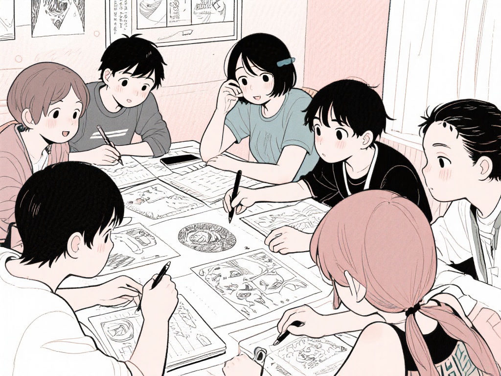 本子 漫画：笔记本 插画